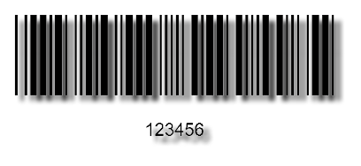 Shadowed 1D Barcode Sample